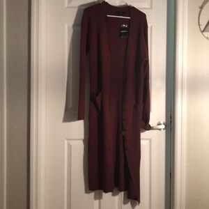 Long sleeve sweater dress cardigan